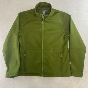 Outer Boundary Medium Green Outerwear Full Zip Fleece Athletic Jacket Womens
